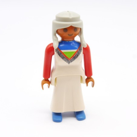 Playmobil 39794 Femme Indienne Robe Blanche et Rouge Chaussures Bleues