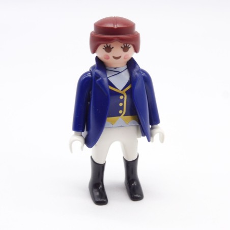 Playmobil 39804 Femme Moderne Cavalière Blanc et Gilet Bleu Bottes Noires 5221