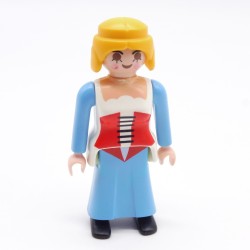 Playmobil 39805 Femme Robe Bleu Blanc Rouge Corset