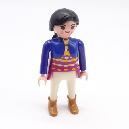 Playmobil 39806 Femme Moderne Bleu Violet Blanc Bottines Marrons