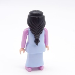 Playmobil 39807 Femme Robe Bleue rose et Argent Chaussures Roses
