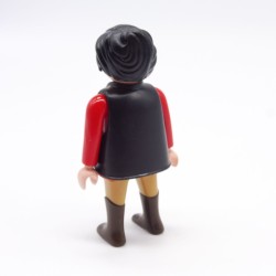 Playmobil 39812 Femme Moderne Rouge Marron Gilet Noir Bottes Marrons