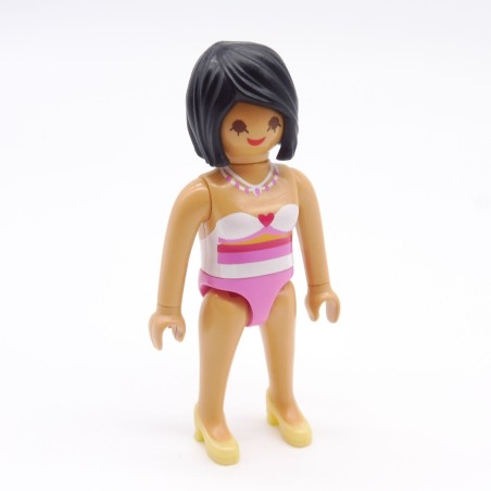 Playmobil 39816 Femme Sous Vêtements Rose Chaussures Jaunes Corps Fin 9080