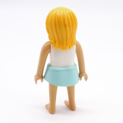Playmobil 39819 Femme Blanc Jaune Mini Jupe Bleue Corps Fin 6159