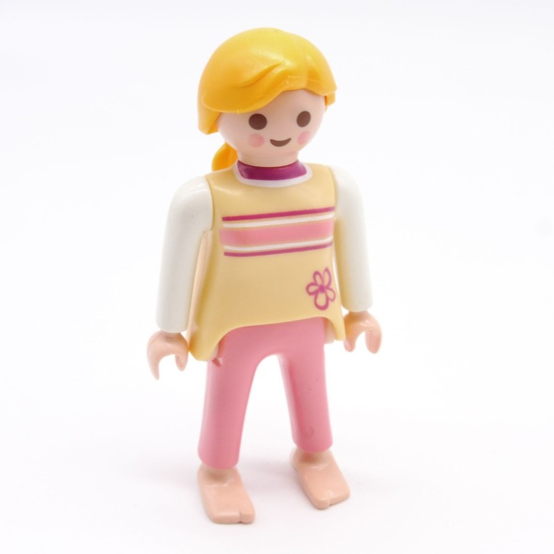Playmobil 39821 Femme Pyjama Rose et Jaune Pieds Nus 4405