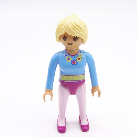 Playmobil 39834 Femme Bleu Violet et Rose Chaussures Viollettes Corps Fin