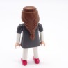 Playmobil 39835 Femme Asiatique Gris Rose Blanc Fleurs