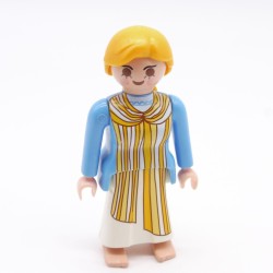 Playmobil 39836 Femme Robe bleue Jaune Blanc Pieds Nus