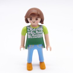 Playmobil 39838 Femme Vert et Bleu Basket Jaune