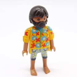 Playmobil 39848 Homme Chemise Jaune à fleur Bermuda Bleu Pieds Nus