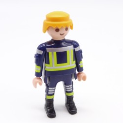 Playmobil 39850 Homme pompier Bleu et Jaune Fluo