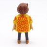 Playmobil 39851 Homme Blanc et Noir Gilet Jaune à Fleurs Orange
