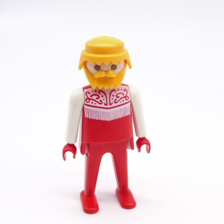 Playmobil 39858 Homme Cowboy Rouge et Blanc Franges Mains Rouges