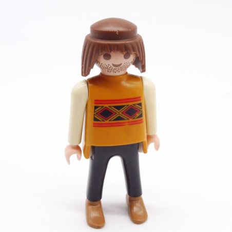 Playmobil 39864 Homme Cowboy Orange et Noir Jaunissement