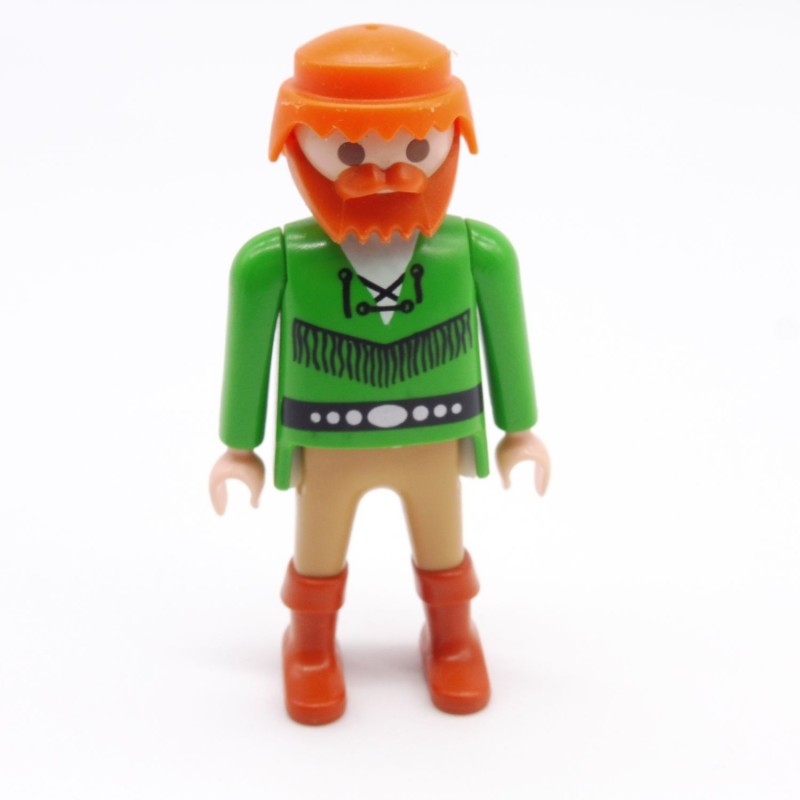 Playmobil 39865 Homme Cowboy Vert et Marron Bottes Oranges Franges Noires