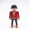 Playmobil 39866 Homme Cowboy Rouge Noir Ronds Oranges Visage un peu sale