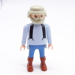 Playmobil 39868 Homme Cowboy Bleu Bretelles Noires Bottes Marrons