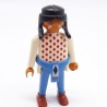 Playmobil 39872 Guerrier Indien Blanc Rouge Bleu Ceinture Bleue