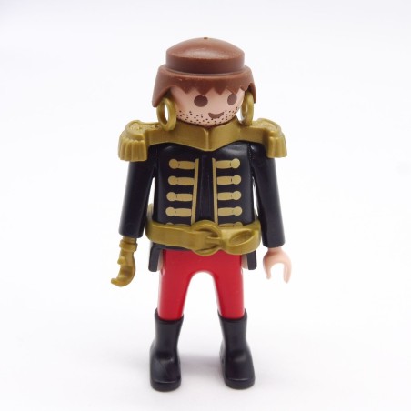 Playmobil 39873 Homme Pirate Noir Rouge Ceinture épaulettes dorés avec Crochet