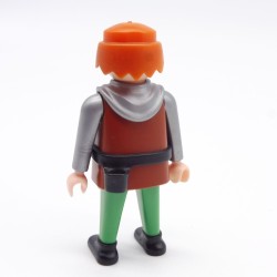 Playmobil 39892 Homme Chevalier Marron Vert Ronds Gris Col Gris Ceinture Noire