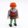 Playmobil 39892 Homme Chevalier Marron Vert Ronds Gris Col Gris Ceinture Noire