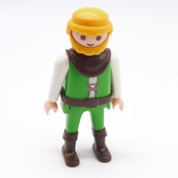 Playmobil 39893 Homme Médiéval Chevalier Vert et Blanc Ceinture et Col Marrons