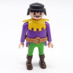 Playmobil 39895 Homme Médiéval Chevalier Violet Vert Col Jaune Ceinture Marron
