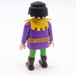 Playmobil 39895 Homme Médiéval Chevalier Violet Vert Col Jaune Ceinture Marron