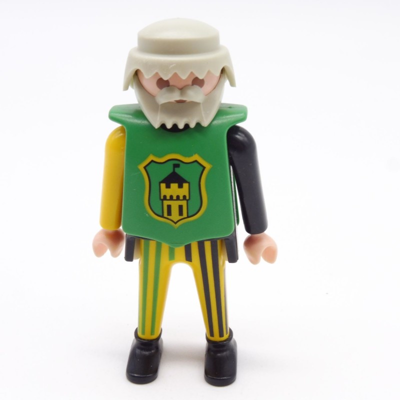 Playmobil 39896 Homme Chevalier Jaune Vert Noir Plastron Vert Tour Jaune
