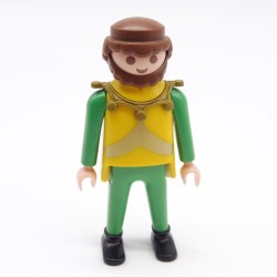 Playmobil 39897 Homme Chevalier Jaune Vert Doré Col Doré Tour Jaune
