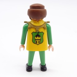 Playmobil 39897 Homme Chevalier Jaune Vert Doré Col Doré Tour Jaune