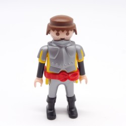 Playmobil 39904 Homme Chevalier Jaune Argent Armure Argent Ceinture Rouge
