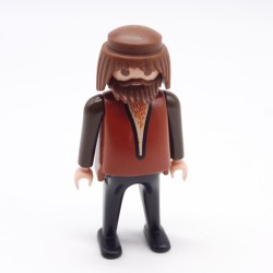 Playmobil 39907 Homme Marron et Noir Gros Ventre abimé sur le torse