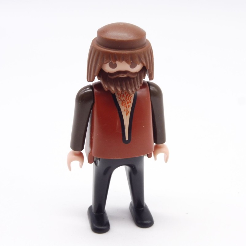 Playmobil 39907 Homme Marron et Noir Gros Ventre abimé sur le torse