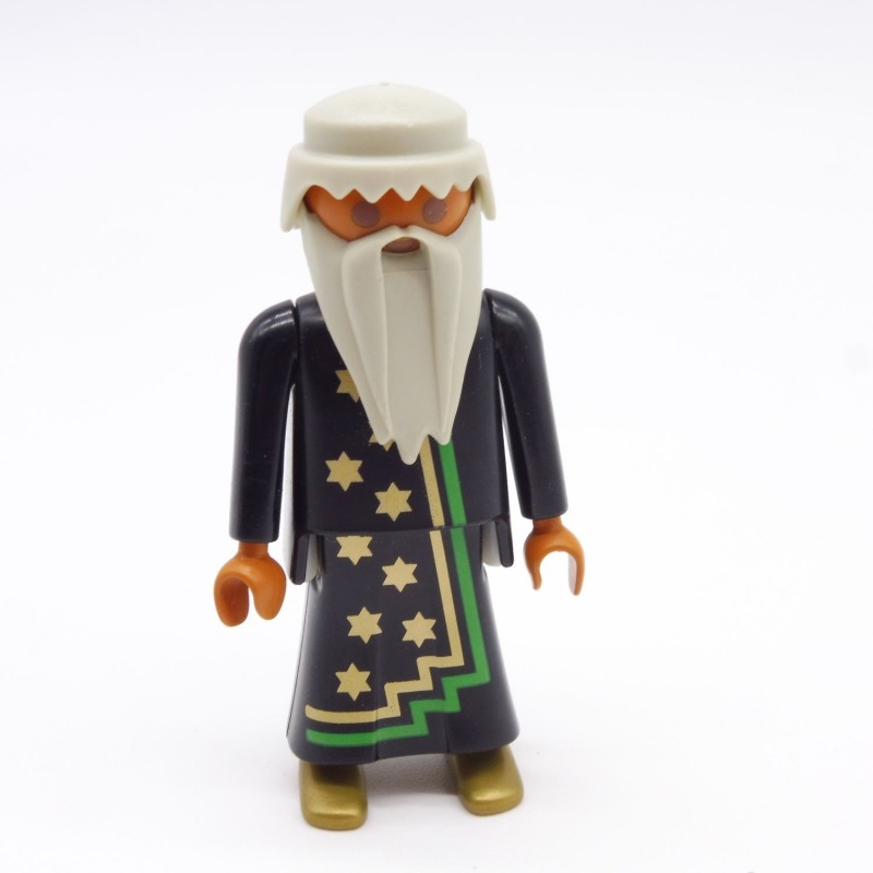 Playmobil 39910 Homme Hispanique Magicien Robe Noire Dorée Verte 3839