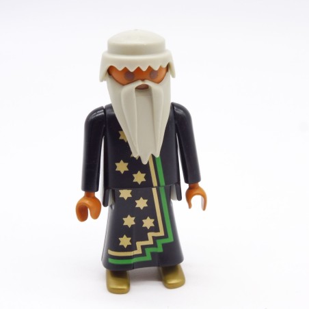 Playmobil 39910 Homme Hispanique Magicien Robe Noire Dorée Verte 3839
