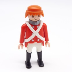 Playmobil 39915 Homme Officier Rouge Boutons Gris Brelage Blanc