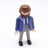 Playmobil 39921 Homme Gris Gilet Bleu Cravate Jaunissement