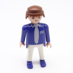 Playmobil 39923 Homme Bleu et Blanc PM Cravate Grise