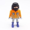 Playmobil 39924 Homme Orange Gris Bleu Gilet Matelassé Orange Fluo