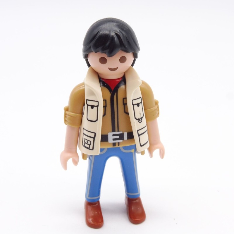 Playmobil 39927 Homme Marron et Bleu Gilet Blanc