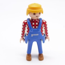 Playmobil 39929 Homme Bleu Rouge et Blanc avec Salopette Bleue