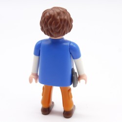 Playmobil 39932 Homme Orange Bleu et Rouge Chien sur Poitrine