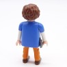 Playmobil 39932 Homme Orange Bleu et Rouge Chien sur Poitrine