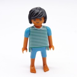 Playmobil 39934 Homme Hispanique Vert Bleu Pieds Nus
