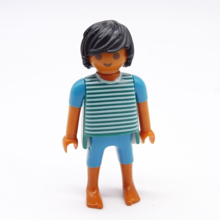 Playmobil 39934 Homme Hispanique Vert Bleu Pieds Nus