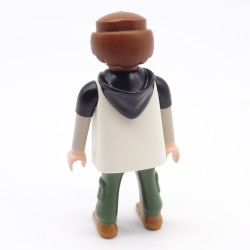Playmobil 39935 Homme Gris Noir Vert N°1 Capuche Noire