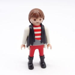 Playmobil 39937 Homme Blanc et Rouge Gilet Noir Bottes noires