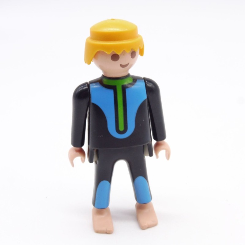 Playmobil 39940 Homme Plongeur Noir Vert et Bleu