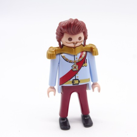 Playmobil 39942 Homme Prince Bleu et Rouge Foncé épaulettes dorées